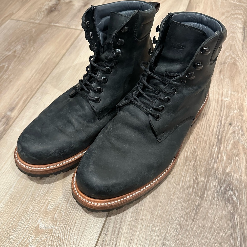 Black Wilcox Leather Men's Boots 9.5